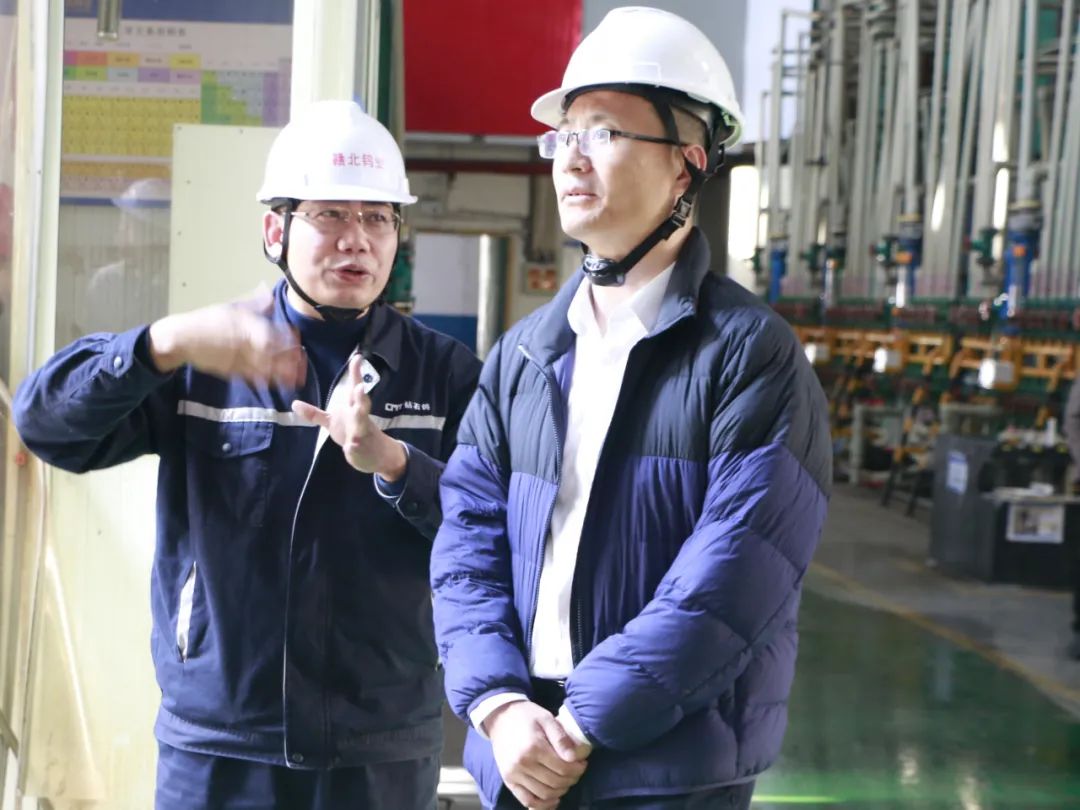 中钨高新党委委员、财务总监胡佳超到赣北钨业调研指导工作